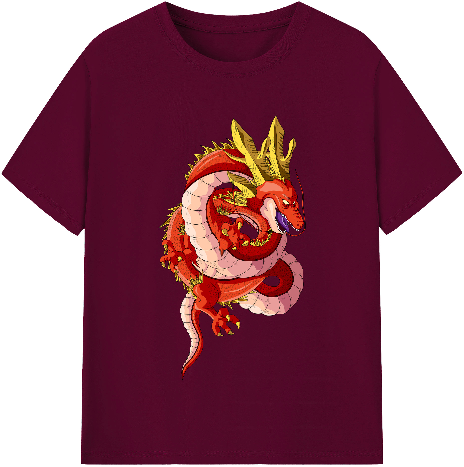 （画像用） ドラゴンボール 神龍 シェンロン DRAGON BALL Shenron レディースカジュアルプリントTシャツ（綿100％）